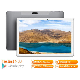 Teclast M30 4GB RAM 128GB ROM 10.1 Inch Tablet PC Android 8.0 2560 x 1600 MT6797 X27 Deca Core  4G Phone Tablet PC  7500mAh GPS