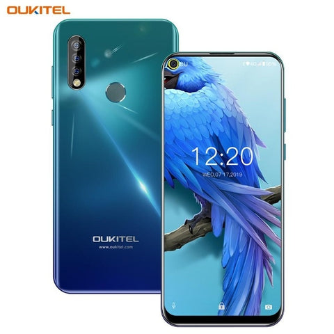 Oukitel C17 Triple Rear Cameras 6.35" Smartphone MT6763 Octa Core Android 9.0 3GB 16GB 3900mAh Fingerprint Face ID Mobile Phone