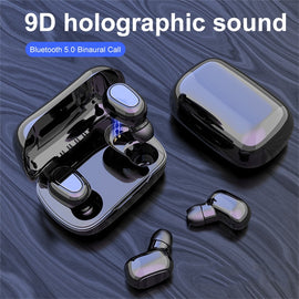 L21 True HIFI Wireless Bluetooth 5.0 Headset Sport Twins Headset 3D Stereo Headphone Portable Magnetic Charging Box Earbuds