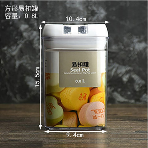 Food storage container plastic kitchen storage box multigrain storage tank transparent sealed cans easy to buckle Multi-capacity