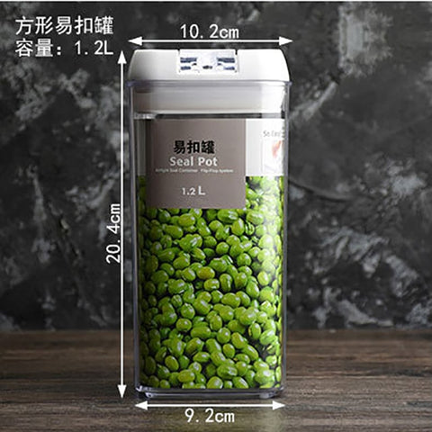 Food storage container plastic kitchen storage box multigrain storage tank transparent sealed cans easy to buckle Multi-capacity