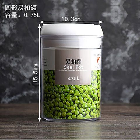 Food storage container plastic kitchen storage box multigrain storage tank transparent sealed cans easy to buckle Multi-capacity