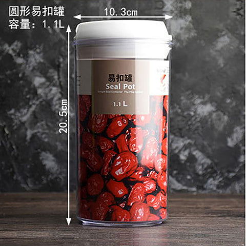Food storage container plastic kitchen storage box multigrain storage tank transparent sealed cans easy to buckle Multi-capacity