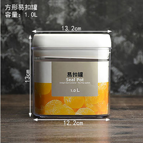 Food storage container plastic kitchen storage box multigrain storage tank transparent sealed cans easy to buckle Multi-capacity