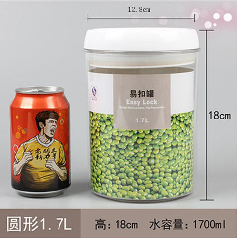 Food storage container plastic kitchen storage box multigrain storage tank transparent sealed cans easy to buckle Multi-capacity