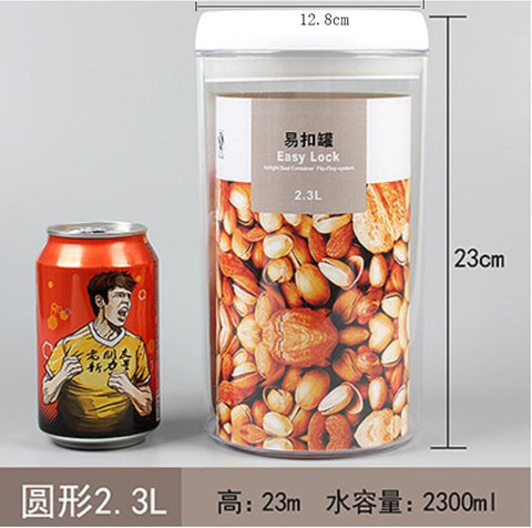 Food storage container plastic kitchen storage box multigrain storage tank transparent sealed cans easy to buckle Multi-capacity