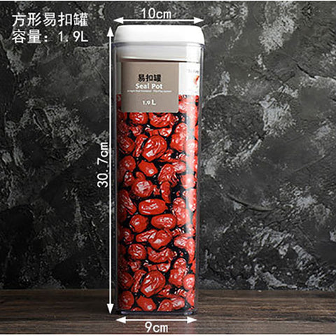 Food storage container plastic kitchen storage box multigrain storage tank transparent sealed cans easy to buckle Multi-capacity