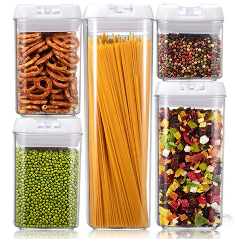 Food storage container plastic kitchen storage box multigrain storage tank transparent sealed cans easy to buckle Multi-capacity