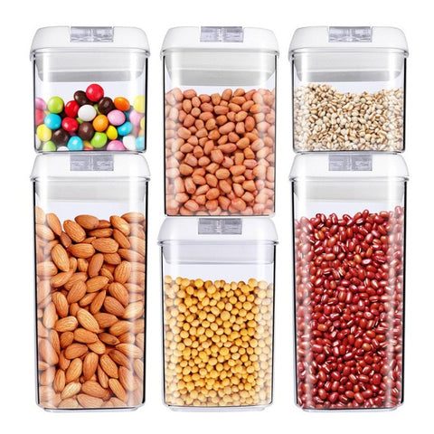Food storage container plastic kitchen storage box multigrain storage tank transparent sealed cans easy to buckle Multi-capacity