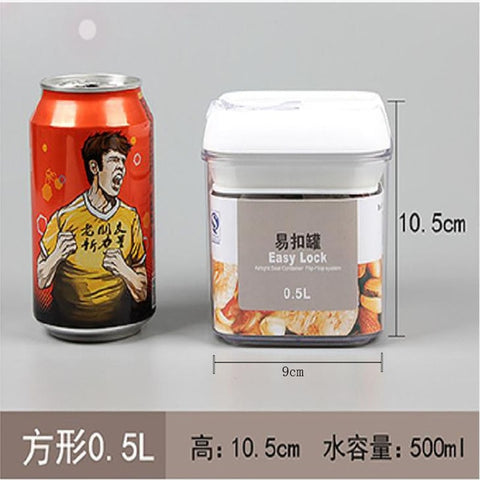 Food storage container plastic kitchen storage box multigrain storage tank transparent sealed cans easy to buckle Multi-capacity