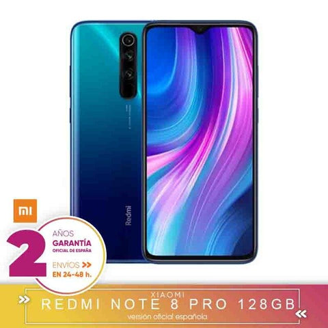 -Garantía Oficial Española- Xiaomi Redmi Note 8 Pro 6GB 128GB Smartphone 64MP Quad cámaras MTK Helio G90T Octa Core 4500 mAh