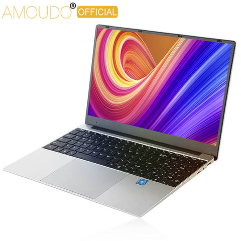 AMOUDO 15.6 Inch 1920*1080 Laptop Win10 System Intel Celeron Ultrabook 8GB RAM up to 1TB SSD I7 CPU Gaming Laptop Computer