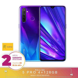 [Official Spanish Version Warranty] Realme 5 Pro Smartphone mobile tags, 6.3 ''4GB 128 gb ROM Snapdragon octa core, quad Camara