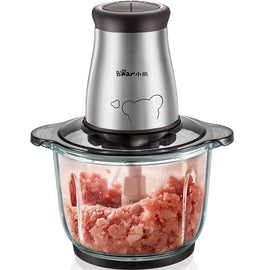 Bear Household Electric Meat Grinder Large Capacity 2l Stainless Steel Crushed Garlic Pepper Ginger Slice Cuisine