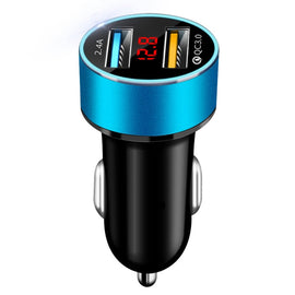 Auto Accessoires Dual USB Digitale Display Autolader Draagbare Auto Sigarettenaansteker Met LED Display Car Charger